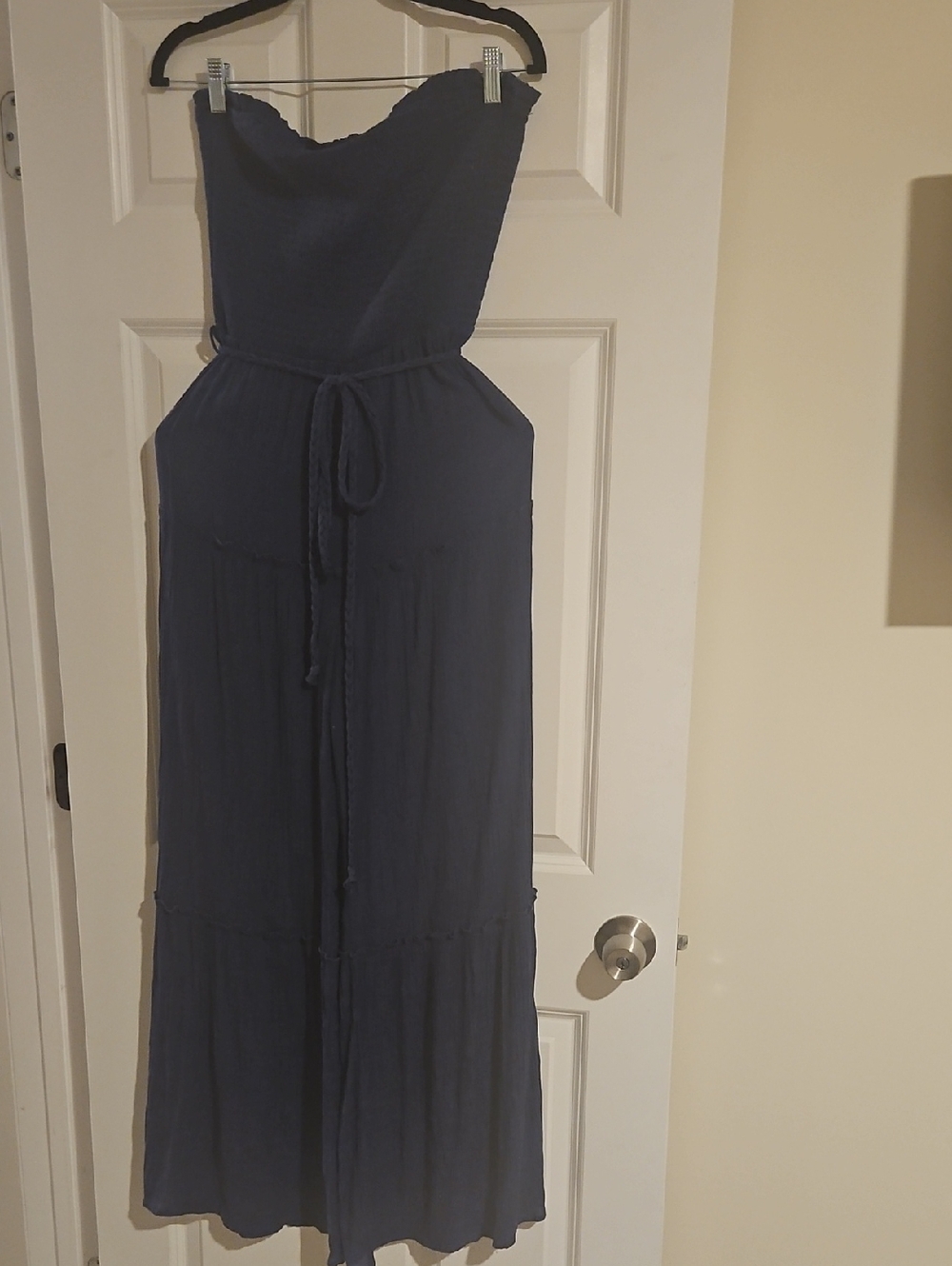 Love Tree Strapless Navy Jumpsuit